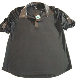 NWT Sz.L Womens Jones New York Short Sleeve Polo